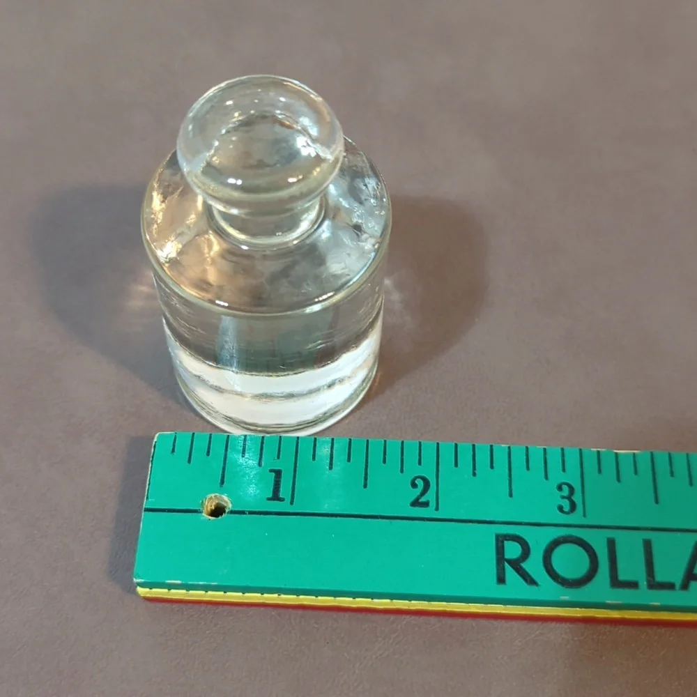 Vintage Clear Glass Scale Weight 1/2 kg Apothecary - Picture 6 of 7